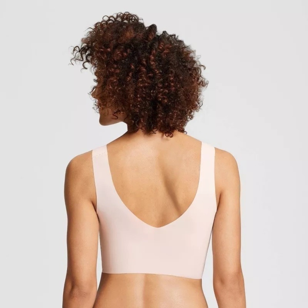 Lot of 2 Truekind Everyday Comfort V-Neck Bralettes Women's Plus 4XL Beige|Chai - Picture 6 of 6